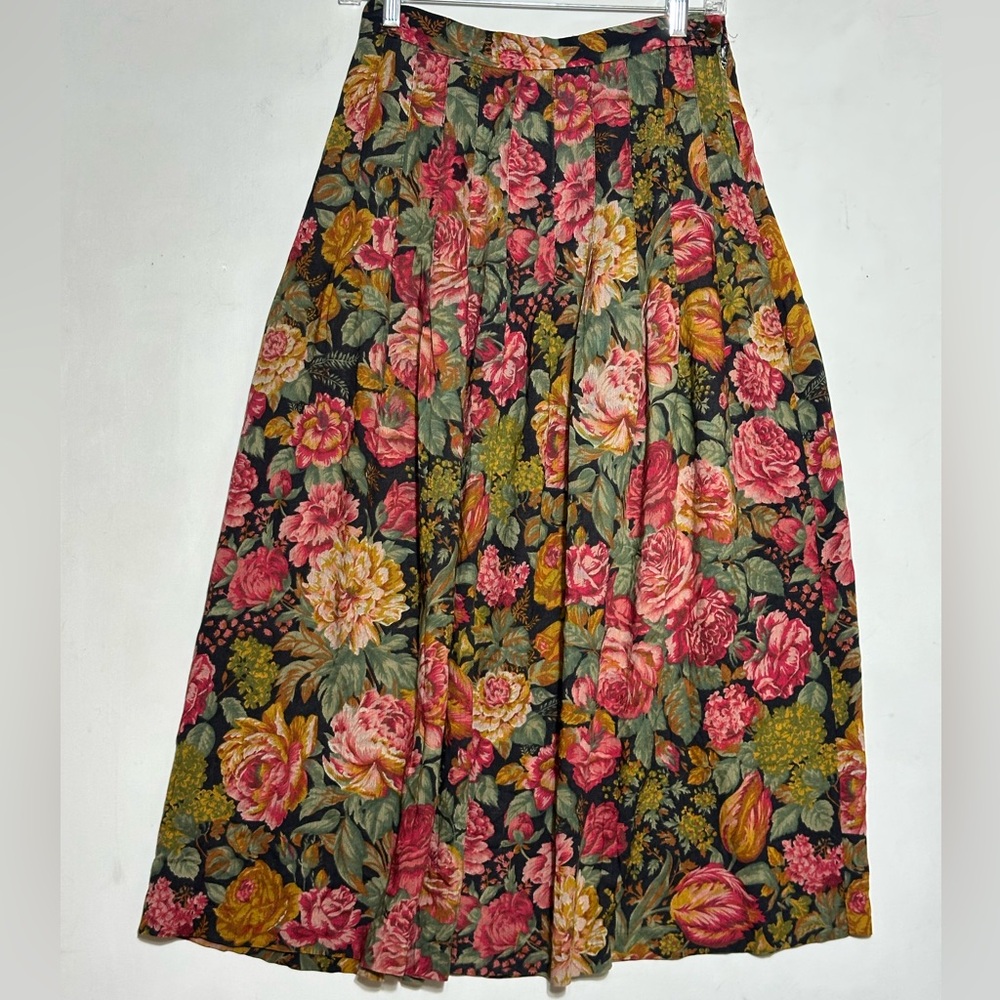 Vintage floral pleated circle skirt Pinnacle